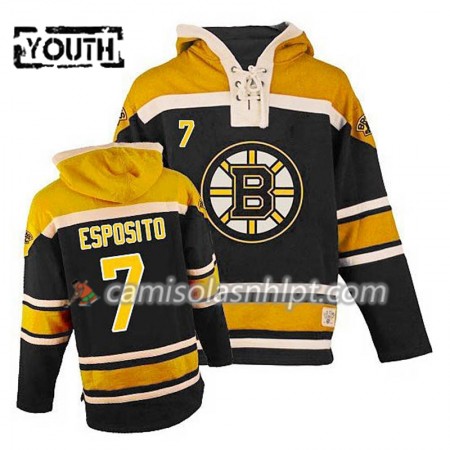 Camisola Boston Bruins Phil Esposito 7 Preto Sawyer Hoodie - Criança